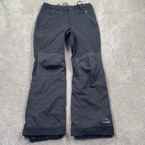 LL Bean Snow Pants Womens Medium Black Articulated Knee Ski Trousers 299774